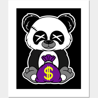 panda money bag Posters and Art